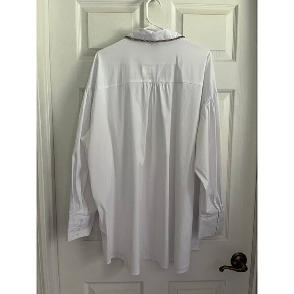 Cato White Button Down Blouse NEW - Picture 4 of 4